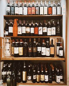 many bottles of wine are on the shelves