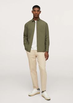 Khaki Jacket Outfit, Beige Trousers Outfit, Trousers Outfit Men, Japan Outfits, Mens Work Outfits, Trousers Outfit, Trouser Outfit, Japan Outfit, Stylish Men Casual