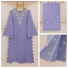 "Two piece fine pima fully embroidered shirt with pants shirt length: 43\" pant fabric: pima cotton" Purple Cambric Dupatta For Eid, Purple Kameez Shalwar, Purple Embroidered Fabric With Pallu For Eid, Purple Colour Dresses Pakistani, Purple Pakistani Outfit, Shalwar Kameez, Pant Shirt, Pima Cotton, Embroidered Shirt