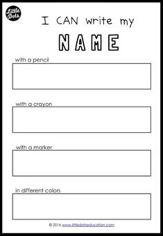 i can write my name worksheet