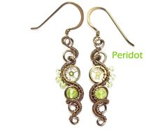 "These handcrafted earrings were woven with tarnish-resistant bronze (enameled copper) wire and feature vintage brass watch gears with polished gemstone beads. Forged French ear wires complete the look and make them easy to wear. Total length (from piercing to the bottom of the earring) is approximately 45mm or 1.8\". Your earrings will arrive in a lovely gift box and ship securely in a padded envelope from my studio to your chosen destination." Handmade Steampunk Brass Earrings, Handmade Steampunk Gold Earrings, Handmade Brass Steampunk Earrings, Handmade Gold Steampunk Earrings, Nickel Free Brass Steampunk Earrings, Steampunk Nickel-free Brass Earrings, Steampunk Brass Nickel-free Earrings, Nickel-free Brass Steampunk Jewelry, Steampunk Brass Jewelry For Pierced Ears