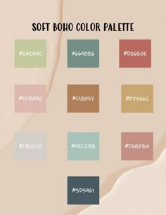 the color palette for soft bohoo