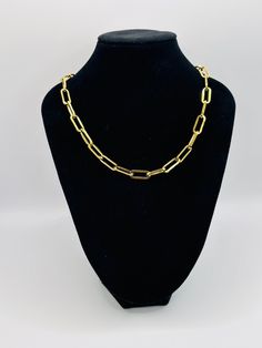 This Necklace is Simple and can go with any outfit.  Chunky Gold Choker Necklace, Chunky Chain Necklace, Necklace for Women, Statement Necklace Dimensions: >> Material: Stainless Steel >> Chain Type: Paper Clip >> Chain Size: 16mm x 7mm >> Lobster Clasp >> Weight: Lightweight If you have concerns about your skin colour and the gold colour, please agree with yourself first before buying. We don't know you nor are we magicians to know what shade of gold you like. This is a custom order. Silver opt Necklace For Women Gold, Chunky Chain Necklace, Skin Colour, Chunky Chain Necklaces, Necklace Chunky, Gold Choker Necklace, Shades Of Gold, Gold Choker, Necklace Necklace