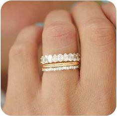 FUNEIA Stackable Gold Rings for Women Non-Tarnish Trendy Dainty 14K Gold Plated Stacking Cubic Zirconia Thumb Ring Set Pack Statement Chunky Band Rings Promise Engagement Rings Size 7 8 9 10 11 Oval Diamond Wedding Rings, Bling Things, Drip Drop, Ring Inspo, Gold Rings Stackable, Dream Engagement, Gold Collar, Diamond Mosaic, Ring Ideas