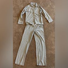 J. Crew Striped Pajama 95% Cotton 5% Elastane. Washed Once, Never Worn. Striped Pyjamas, Women's Intimates, White Stripe, J Crew, Pajamas, Size Small, Grey, Women Shopping, White