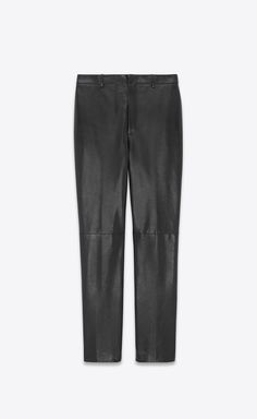 High-waisted pants in lambskin | Saint Laurent | YSL.com Small Leather Goods, High Waisted Pants, Turtleneck Sweater, Smooth Leather, Amazing Women, Fashion Show, Shoes Mens, Saint Laurent