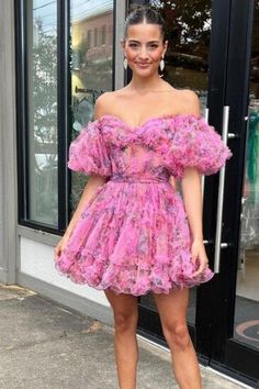 Printed Ruffled Short Homecoming Dress with Ballon Sleeves and Sheer C – DressesTailor Puff Sleeve Party Dress With Sweetheart Neckline And Ruffles, Pink Puff Sleeve Dress With Voluminous Fit, Party Dress With Ruffles And Balloon Sleeves, A-line Puff Sleeve Dress With Ruffles For Party, Balloon Sleeve Party Dress With Ruffles, Short Sleeve Homecoming Dresses With Ruffles, Party Mini Dress With Balloon Sleeve And Fitted Bodice, Homecoming Dresses With Ruffles And Short Sleeves, Party Puff Sleeve Dress With Ruffles And Balloon Sleeve