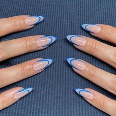 Summer Nail Inspiration Acrylic Almond, Men Nails, Nails With, Nails May, Acrylic French, May Nails, French Tip Nail Designs, Style Nails, New Nail Designs