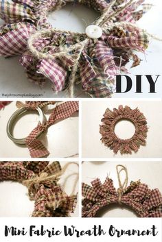 the instructions to make a fabric wreath