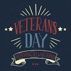 veterans day poster with stars and ribbon on the dark blue background, eps file available