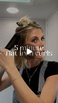 3,664 likes, 779 comments - jocelyn.mcclellan on October 17, 2023: "Only have 5 minutes to do your hair? I gotchu! These flat iron curls are my go-to for a quick, but cute way to style my hair. They add just enough volume and shape to my hair, without taking me a ton of time. Comment 🙌🏼 if you love curling your hair with a flat iron OR 🙋🏼‍♀️ if you can’t seem to master the technique. If you are the latter, would you like a more in-depth tutorial on these flat iron curls? Let me know! Comme How To Curl Using Flat Iron, How To Get Loose Curls With A Flat Iron, Tips For Curling Hair With Flat Iron, Curl With Flat Iron Tutorial, Curl Shoulder Length Hair With Flat Iron, Short Hair Curling Tips Flat Irons, How To Style Short Flat Ironed Hair, Elegant Hairstyles For Bob Hair, How To Add Volume To Hair With Flat Iron