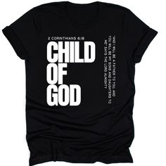 Step out in unapologetic style with our "Child of God" tee. Designed for those who want their clothing to uplift and empower, this tee lets you wear your faith with confidence. Made from ultra-soft fabric, it’s not just comfortable—it’s a daily reminder of who you are and whose you are. Perfect for anyone looking to bring faith into their everyday wardrobe, this shirt pairs effortlessly with jeans, jackets, or layered looks, letting you transition from day to night while staying true to your val Child Of God, You Are Perfect, Be True To Yourself, Layered Look, Everyday Wardrobe, Daily Reminder, Kids House, Soft Fabric, Soft Fabrics