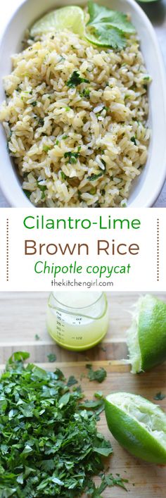 cilantro lime brown rice with chipotie copycat