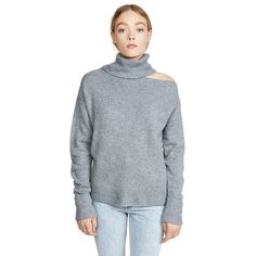 Paige Raundi Wool Blend Cutout Sweater Women's L Gray Heather Turtleneck L/S Paige Raundi Wool Blend Cutout Sweater Women's L Gray Heather Turtleneck L/S Retail $259.00 Elevate Your Winter, Fall, Or Spring Wardrobe With This Stunning Paige Raundi Wool Blend Cutout Sweater. This Cozy And Stylish Pullover Features A Turtleneck Neckline, Ribbed Hem Accents, And A Relaxed Fit For Ultimate Comfort. The Heather Pattern Adds A Touch Of Elegance To The Tight-Knit Fabric, Making It Perfect For Both Trave Turtleneck Cutout, Cutout Sweater, Long Sleeve Knit Top, Grey Turtleneck, Cold Shoulder Long Sleeve, Long Sleeve Knit Tops, Slim Fit Pants, Sweaters Oversized, Light Weight Sweater