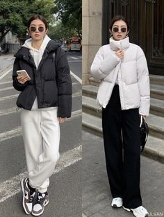 Black Diamond Women Puffer Jacket ; Opens a new tab Oversized Puffer Jacket Coat with hoodie sneakers cargo pants for fall autumn street fashion trends Looks Inverno 2023 - Cuddle Bunny Hooded Women Puffer Jacket Sleek Ebony ter Cozy and Comfortable Puffer Construction Flattering Tailored Silhouette Fashion-Forward and Chic Embrace Winter with Elegance and Grace INSTA https://www.instagram.com/thejacketspace/ FB : https://web.facebook.com/itsJacketSpace/ #puffer #jacket #womenoutfits #outfits #c Korean Fashion Autumn 2022, Tokyo Fits Winter, Winter Outfits For Korea, Japan 2023 Fashion, Korea Fashion Winter Outfits, Winter Japan Outfit Women, Japan Fashion Winter Outfits, Tokyo Ootd Autumn, Korean Fits Winter