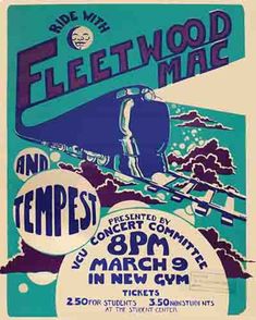 an old poster for the fleet wood and tempest fest