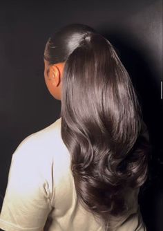 Low half up half down hairstyle Flat Iron Hair Styles, Busy Women, Dope Hairstyles, Silk Press, Hair Laid, Baddie Hairstyles