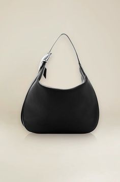 The Stella Large Hobo Bag in Black and Silver – BRANDON MAXWELL Designer Hobo Shoulder Bag For Shopping, Designer Top Handle Hobo Bag For Daily Use, Designer Hobo Bag With Removable Pouch For Shopping, Designer Hobo Bag With Double Handle For Daily Use, Designer Top Handle Hobo Bag For Everyday, Designer Hobo Bag With Leather Handles For Daily Use, Evening Hobo Bag With Silver-tone Hardware And Double Handle, Evening Hobo Bag With Silver-tone Hardware, Luxury Top Handle Hobo Bag For Shopping