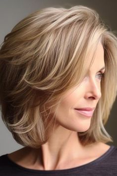 The mid-length cut with graduated layers is ideal for creating depth and dimension in your hair. The graduated layers give a contemporary twist to a classic style, adding movement and interest. Click here to check out more best hairstyles for women over 40. Hair Colour For 50+ Women, Mid Length Hairstyles For Fine Hair, Graduated Layers, 2024 Haircuts, Short Hairstyles For Fine Hair, Hairstyles For Fine Hair, Best Hairstyles For Women, Pixie Bob Haircut, Old Hairstyles