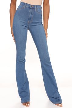 Available In Medium Blue Wash And Black. Flare Jean Faux Front Pockets Functional Back Pockets Super Stretch Fabric 37" Inseam 11 1/2" High Rise Disclaimer: Due To The Specialized Wash Process, Each Garment Is Unique. 49% Rayon, 32% Cotton, 17% Polyester, 2% Spandex Imported | Tall Deep In My Soul Flare Jeans in Medium Blue Wash size 20 Plus by Fashion Nova Medium Wash Stretch Denim Flares, Stretch Medium Wash Denim Flares, Stretch Denim Flares In Medium Wash, Stretch Mid-rise Blue Flare Jeans, Medium Wash High Waist Stretch Flare Jeans, Stretch Medium Wash Jeans With Flare, Stretch Flare Denim Blue Jeans, High Waist Stretch Flare Jeans In Medium Wash, Stretch Flare Jeans In Denim Blue