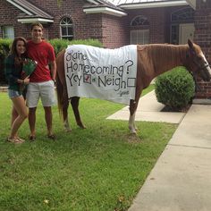 two girls standing next to a horse with a sign on it's back that says, i amexc so excited @ alexcoll view all 24 comments