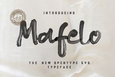 the font used for this typeface is made with black ink and has been hand painted