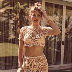 Authentic Rare For Love & Lemons Crochet Top. In Perfect Condition, Never Worn By Me Personally. Fitted Beige Crochet Top For Party, Chic Fitted Crochet Top For Festival, Lemon Top, Me Personally, Lemon Cream, For Love & Lemons, Love And Lemons, For Love And Lemons, For Love