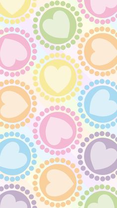 an abstract background with hearts in pastel colors