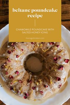 a bundt cake sitting on top of a white plate