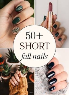 Easy Fall Manicure, Neutral Fall Nails Short, Simple Short Nail Designs Fall, Early October Nails, Fall Palette Nails, Trendy Short Nails Art Designs, Fall Nails Short Round, Short Nail Ideas Fall 2024, Short Nail Fall Designs