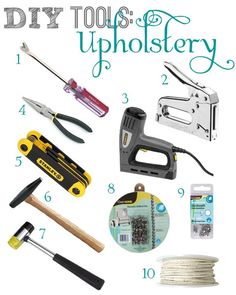 there are many different tools that can be used to make upholstery on this page