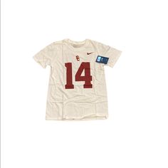 Brand New With Tags Officially Licensed Usc Trojans Nike Youth Shirt. Number Worn By Sam Darnold. 100% Cotton Usc Football, Usc Trojans, Youth Shirt, Nike White, Kids Nike, Nike Shirts, White Nikes, Shirt Color, Kids Shirts