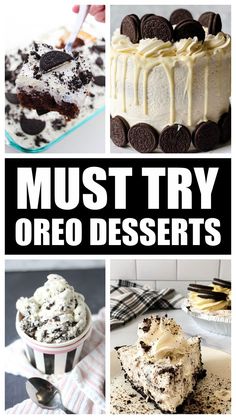 oreo dessert collage Cream Cheese And Oreos Dessert Recipes, Quick Oreo Dessert Recipes, Oreo Lush Dessert, Easy Frozen Oreo Dessert, Fancy Oreo Dessert, Oreo Pudding Dessert, Oreo Dessert Recipes Easy