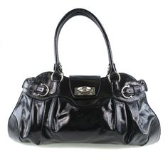 Salvatore Ferragamo Shoulder Bag Gancini from Japan Description Store Item No. 53150437 Brand Salvatore Ferragamo Material Patent leather Color black Size(CM) H:27cm x W:44cm x D:1cm Shoulder height：17cm Size(Inch) H:10.6 x W:17.3 x D:0.4inch line Gancini javascript:; specification Closing ceremony：fastener Inside： Open pocket x 2、interior zip pocket x 1 accessories none Condition Rank A- Exterior：Fine Scratch Condition rank N NewBrand new with tags. S New / Unused New item, but may have insigni Salvatore Ferragamo Bags, Black Leather Handbag, Black Leather Handbags, Branded Handbags, Balenciaga City Bag, Botswana, Belize, Black Patent Leather, Leather Accessories