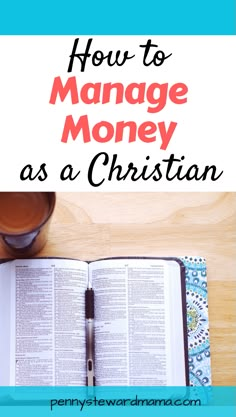 an open book with the title how to manage money as a christian