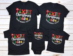 * Family Christmas 2024 Shirts * Family Christmas shirts are so fun and will look great in your holiday photos this year! They can also be paired with your favorite plaid pants and used as pajamas. I have several shirt options available, all available options have been listed in the drop down menu.  How To Order: 1. Select shirt style and size from the drop down menu 2. Click add to cart 3. Continue steps 1 & 2 until all the shirts you would like have been added to the shopping cart 4. Checkout! Black Holiday Tops For New Year, Black Family Matching T-shirt For Holiday, Family Matching Black T-shirt For Holiday, Black Family Matching Holiday T-shirt, Family Matching Black Holiday T-shirt, Black Holiday Family Matching T-shirt, Family Matching Holiday T-shirt With Letter Print, White Family Matching Christmas T-shirt, Family Matching Holiday Graphic T-shirt