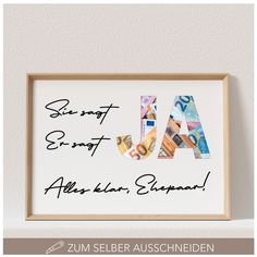 an art print with the word aa on it