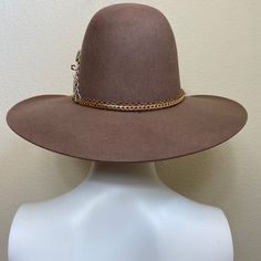 Mexican Handcrafted Wide Brim Cowboy Hat | Lucky7 Tobacco Just Different! A complete head-turner & unique Men & Women Mexican artisan hat on this wool felt Tejana-form in Tobacco color with its 7 symbolical Gold-dipped accessories, steel accessories, & leather hat-band. SIZE See “Size Chart” below, or CLICK HERE DETAILS Sombrero Box Inner-elastic band (comfortable sizing) Brown Curved Brim Top Hat For Ranch, Brown Top Hat With Curved Brim For Rodeo, Brown Top Hat With Curved Brim For Western-themed Events, Brown Curved Brim Top Hat For Western-themed Events, Brown Flat Brim Top Hat For Western-themed Events, Brown Curved Brim Top Hat For Kentucky Derby, Brown Curved Brim Hat Bands For Kentucky Derby, Brown Fur Felt Hat Bands For Western-themed Events, Fitted Brown Felt Hat With Flat Crown