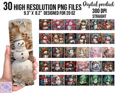 30 high resolution png files for 3ds max and photoshopped to look like snowmen