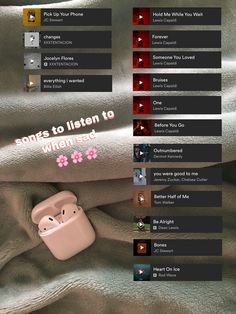 Songs To Listen To When, Positive Songs, Down Song, Playlist Names Ideas, Playlist Ideas, Songs Playlist, Feeling Song