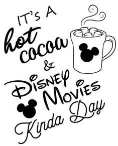 it's a hot cocoa and disney movies kinda day with mickey mouse in the mug