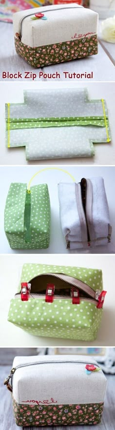 four different types of cloths are shown in three different pictures, one is green and the other is white