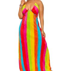 Women's Plus Size Elegant Halter Maxi Dress - Fabulously Dressed Boutique Night Club Outfits For Women, Pleated Halter Dress, Club Outfits For Women, Backless Long Dress, Plus Size Elegant, Night Club Outfits, Halter Neck Maxi Dress, Strap Dresses, Halter Maxi Dress