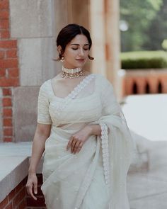 Indian White Wedding, Wedding Saree Look, White Wedding Saree, Ruhani Sharma, Onam Outfits, Saree Wearing Styles, Digital Marketing Courses, Latest Bridal Dresses