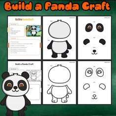 the panda craft is ready to be used for children's art projects and crafts