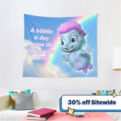 Lightweight polyester wall hanging available in three sizes. High-quality edge to edge sublimation print on one side. Hang them on bedroom/ dorm rooms or use them to divide a space. Bibble Motto - Joyful design fitting for young generations who feel positive emotions towards the stud Bibble. It can be given as a Birthday or Christmas gift to your best friend, relative, boyfriend or girlfriend who admire Bibble. The design is also fitting to brighten our daily lives. Funny Flags, Funny Tapestry, Small Tapestry, College Dorm Decorations, College Humor, Flag Banner, Flag Decor, Wall Covering, Hanging Tapestry