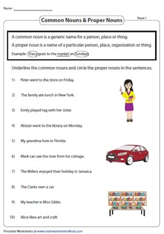 a worksheet with words and pictures on it