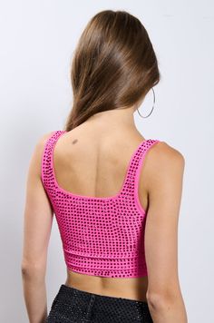 Be at the top of the social chain in The AKIRA Label It Girl Energy Rhinestone Embellished Cropped Tank. This hot girl top is crafted from a stretchy mesh fabric and features a scoop neckline, wide tank straps, a cropped fit, and an easy pull-on design. Complete with AB tonal rhinestone embellishments. Pair with a mini skirt and stilettos for a night full of compliments and stares. - Shell: 95% Polyester 5% Spandex - Stretchy - Imported (all measurements approximate from size small) - 14” Shoulder to Hem Product ID: 423203 (all measurements approximate from size 1X) - 17” Shoulder to Hem Product ID: 423207 It Girl Energy, Girl Energy, Rhinestone Embellishments, It Girl, Girl Top, Crop Tank, Mesh Fabric, Scoop Neckline, Mini Skirt