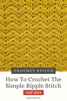 the crochet stitch pattern is shown in yellow