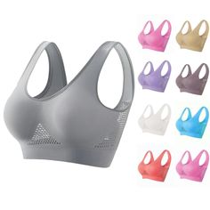 PRICES MAY VARY. Material: Our supportive bras for women are made from 100% Polyester fabric, providing superior softness, flexibility, and durability. Design: Designed with a focus on comfort and support, these bras for women feature a wire-less construction, eliminating the discomfort of traditional underwires. The push up bras for women are engineered to offer high support and a flattering shape, making them an ideal choice for both active and casual settings. Features: These sports bras for Cheap Seamless Sports Bra With Medium Support, Cheap Medium Support Seamless Sports Bra, Cheap Push-up Sports Bra With Removable Pads, Cheap Seamless No-show Sports Bra, Cheap Seamless Sports Bra For Workout, Affordable Light Support Racerback Sports Bra, Cheap Stretch Sports Bra For Gym, Supportive Cheap Bra For Gym, Cheap Light Support Racerback Sports Bra